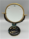 Cloisonne Brass Dresser Reversible Mirror