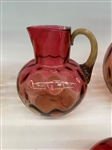 (4) Pieces of Early Amberina Glass