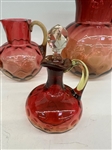 (4) Pieces of Early Amberina Glass