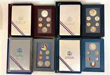 United States Mint Prestige Sets (4) 1986, 1987, 1988, 1990