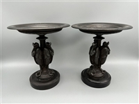 Pans 19e Marabou Metal Bronze Art Deco Stork Column Detail