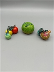 (3) Chinese Famille Rose Fruit/Gourds Altar Offerings