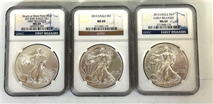 2013 Silver Eagle Set of (3)