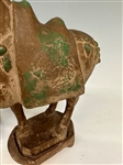 Mid Century 20th Century Tang Terracotta Horse Sculptures on Matching Stands