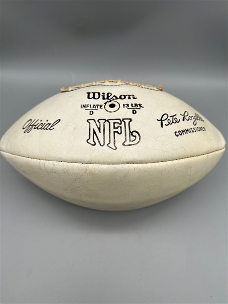 1970s Wilson Pete Rozelle White Panel Signed Football Cleveland Browns