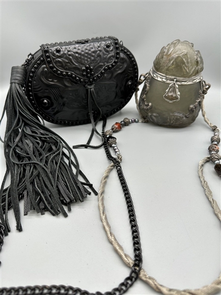(2) Lucite Hard Case Figural Purses Maya, Edelman