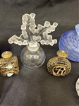 (7) Group of Crystal Perfumes: Lalique Clairefontaine, Guerlain Paris, Others