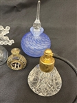 (7) Group of Crystal Perfumes: Lalique Clairefontaine, Guerlain Paris, Others
