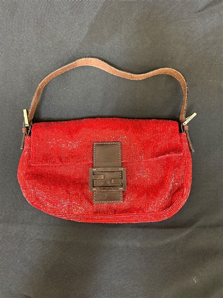 Fendi Baguette Handbag Red