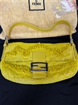 Fendi Baguette Sequia Yellow Hand Bag