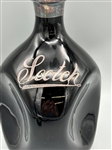 Sterling Silver Overlay Black Glass Scotch Bottle