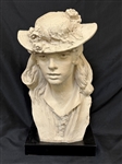 Austin Productions 1979 Sculpture "Young Girl With Roses on Her Hat"