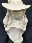 Austin Productions 1979 Sculpture Young Girl With Roses on Her Hat