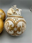 (4) Waterford Christmas Ornaments
