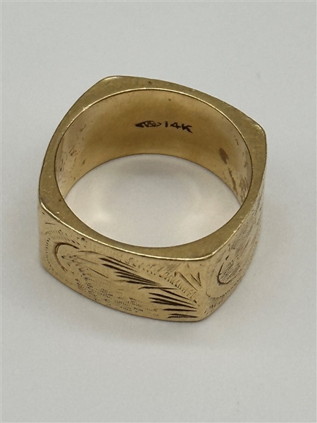 14k Yellow Gold Square Band