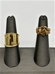 (2) 14k Yellow Gold Rings