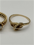 (2) 14k Yellow Gold Rings