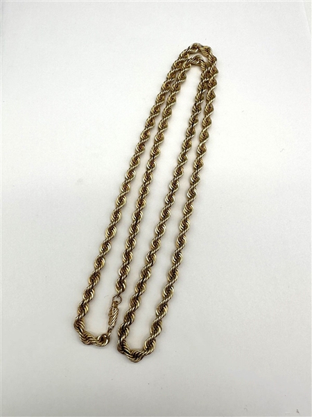 14k Yellow Gold Rope Necklace