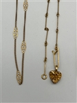 (4) 14k Gold Necklaces
