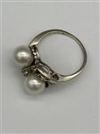 Platinum Pearl and Diamond Ring