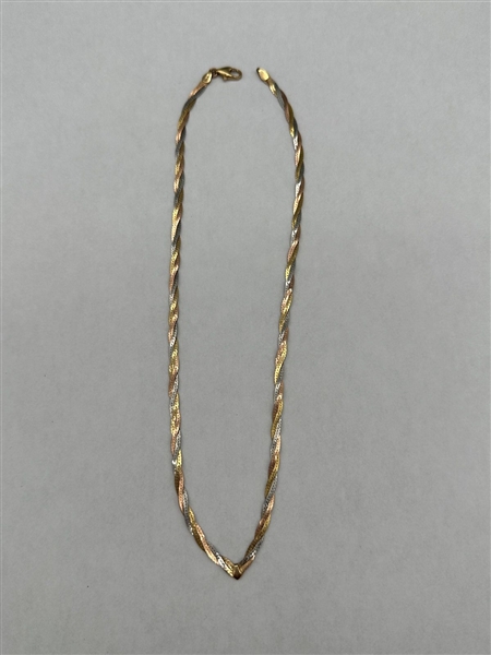 14k Tri Color Gold Necklace