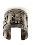 Viracocha The Inca Creator Sterling Silver Cuff Bracelet
