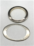 (2) Solid Sterling Silver Bangle Bracelets