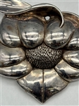 Yaacov Heller Sterling Floral Lotus Sculpture Necklace