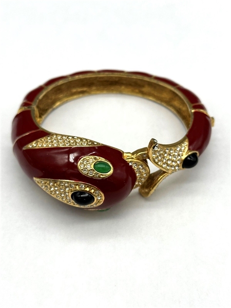 Ciner Dolphin Enamel Bangle Bracelet
