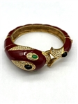 Ciner Dolphin Enamel Bangle Bracelet