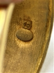 (2) Les Bernard Gold Tone Bangle Bracelets