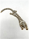 Articulated Panther Rhinestone Enamel Bracelet