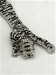 Articulated Panther Rhinestone Enamel Bracelet