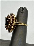 14k Yellow Gold Garnet Ring