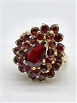 14k Yellow Gold Garnet Ring