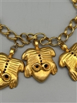Kenneth Lane Chunky Frog Gold Tone Necklace