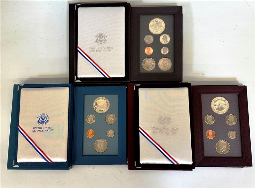 United States Mint Prestige Sets (3) 1987-1988-1989