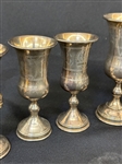 (9) Sterling Silver Yiddish Cups