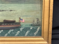 After William Spahn 19th Century Shadowbox Diorama American Ship