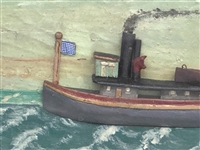 After William Spahn 19th Century Shadowbox Diorama American Ship