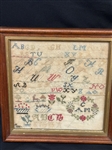 (2) 19th Century Embroidered Samplers by C.A. Merritt