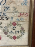 (2) 19th Century Embroidered Samplers by C.A. Merritt