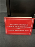 The Complete Collection of Morgan and Peace Dollars EMPTY Display Case