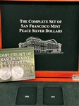 The Complete Set of San Francisco Mint Peace Silver Dollars EMPTY Case