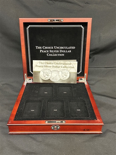 The Choice Uncirculated Peace Silver Dollar Collection EMPTY Case