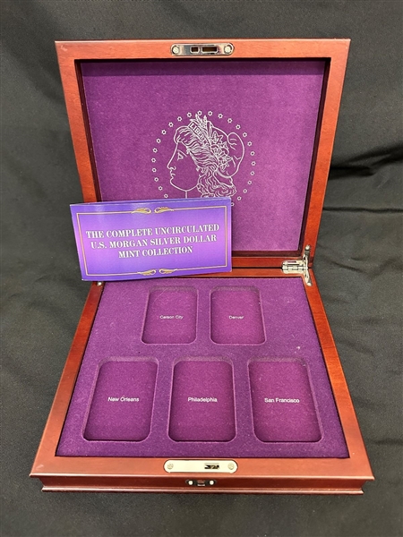 The Complete Uncirculated US Morgan Silver Dollar Mint Collection EMPTY Case