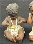 Gebruder Heubach Germany Matching Black Piano Babies Figurines