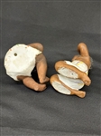 Gebruder Heubach Germany Matching Black Piano Babies Figurines