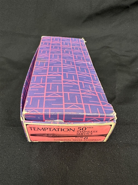 National Silver Co. Temptation Stainless Service For 8 in Original Box