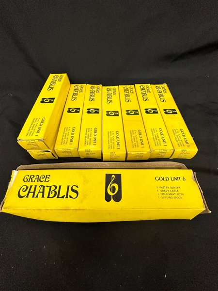 (8) Boxes Grace Chablis Gold Flatware